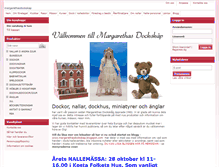 Tablet Screenshot of margarethasdockskap.se